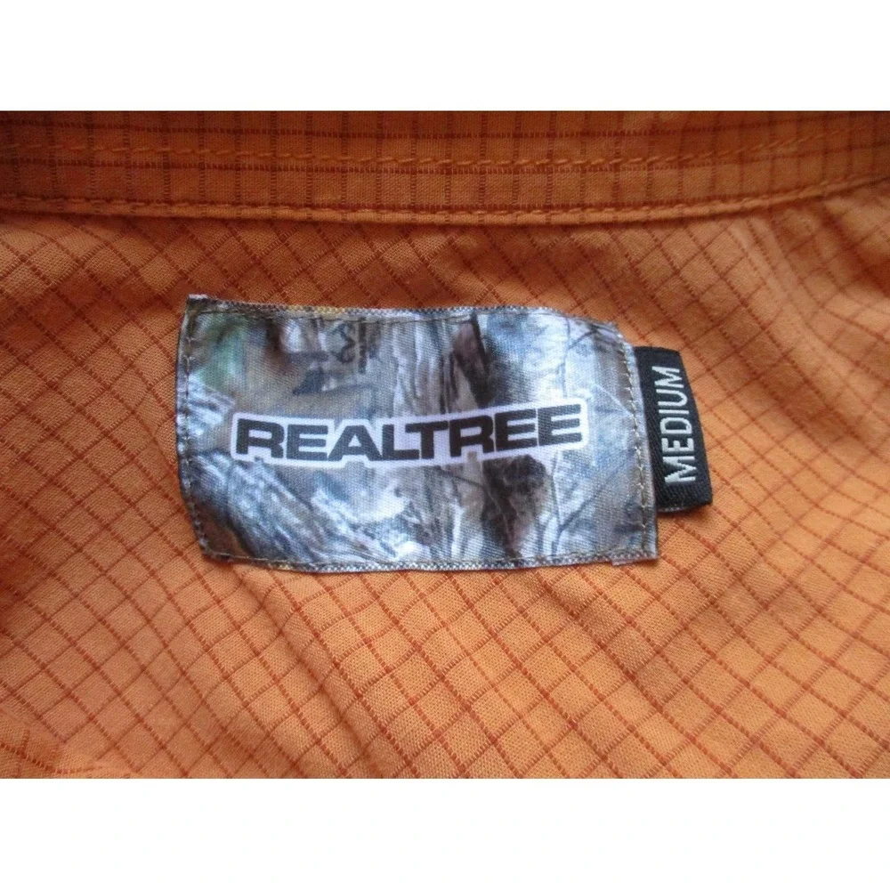 Realtree Orange Casual Shirt Size Medium